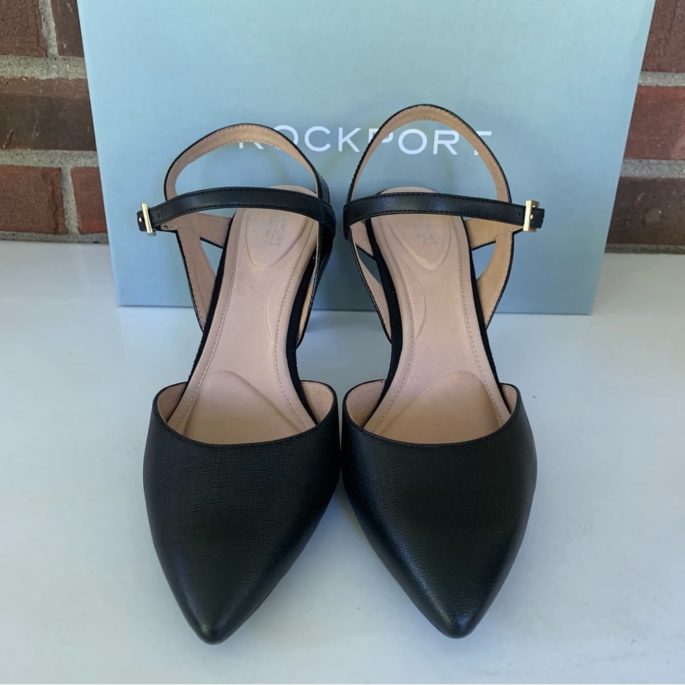 Rockport Womens Total Motion Black Sheehan 2 Piece Pointed Toe Heels US 10 M - Picture 3 of 11